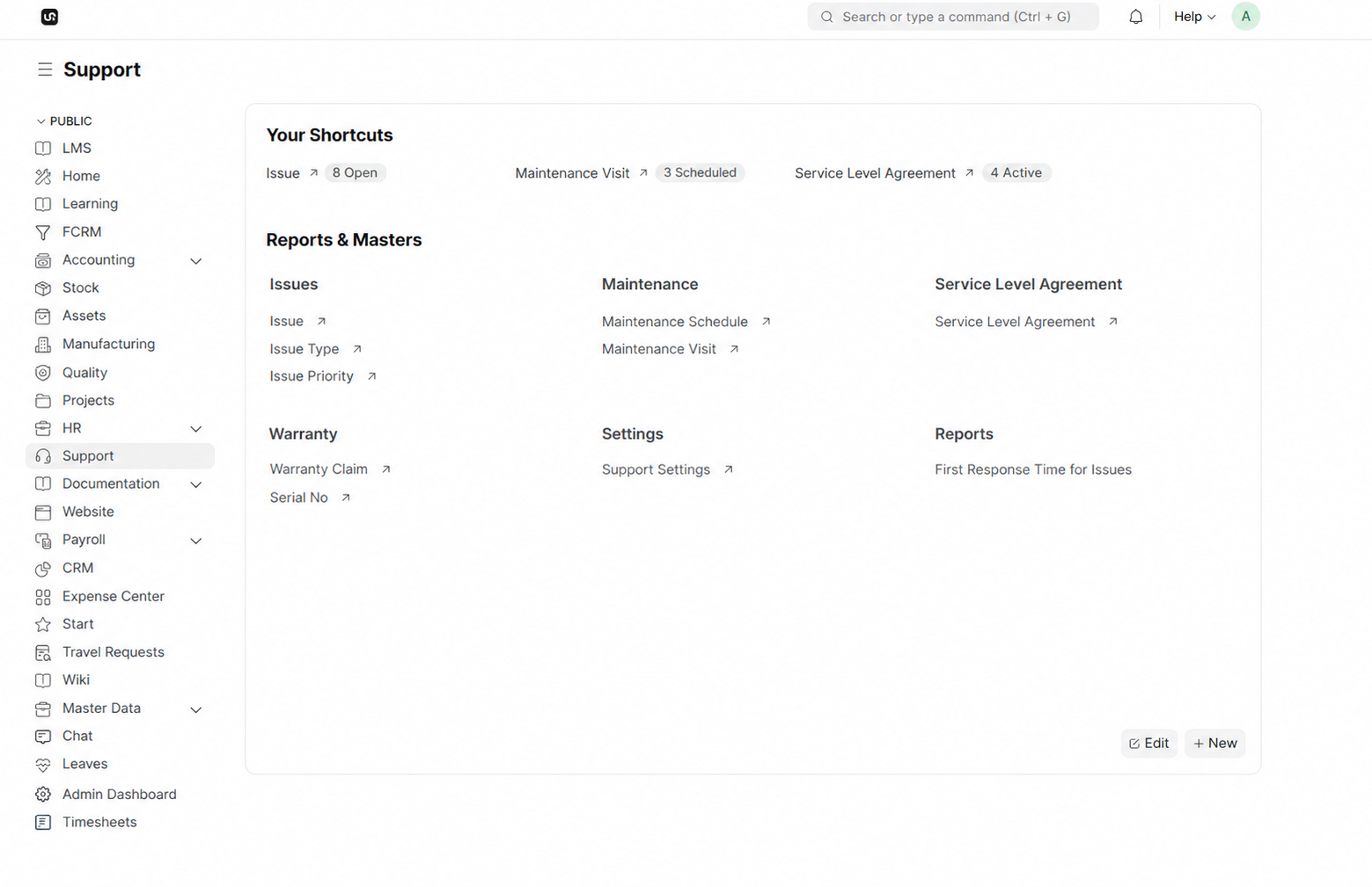 Issue Management interface in WerkIQ