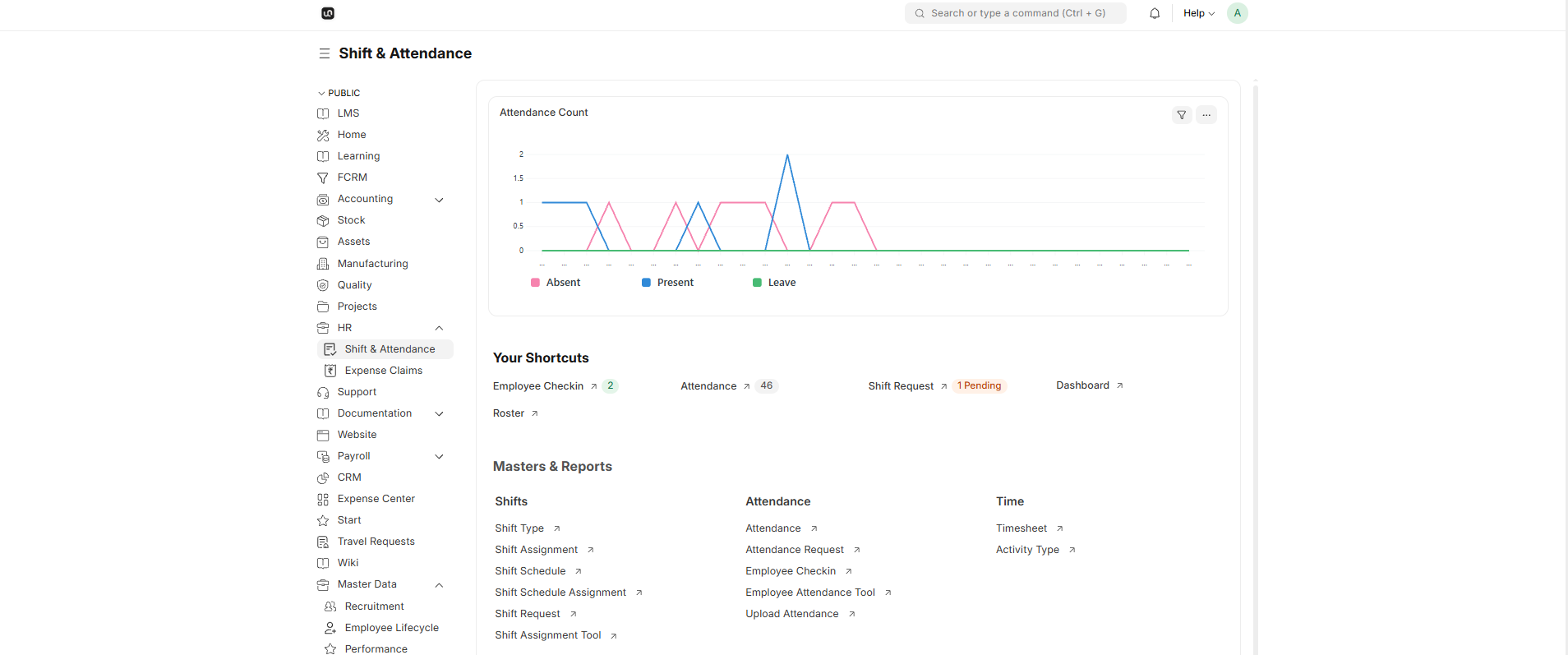 Configure Shifts interface in WerkIQ